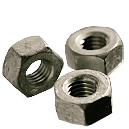 Heavy Hex Nut, 1-1/4-7, Steel, Grade A, Hot Dipped Galvanized, 1-7/32 In Ht, 10 PK